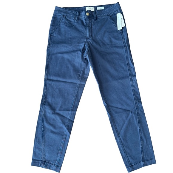 NWT Anthropologie Navy Relaxed Fit Chino Size 28 (US 6) - Picture 3 of 5